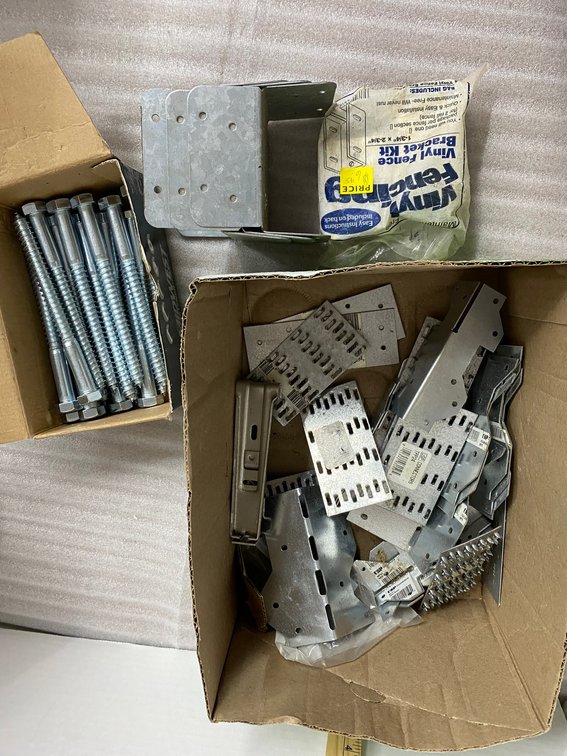 Lag screws-1/2" x 6" long, joist brackets