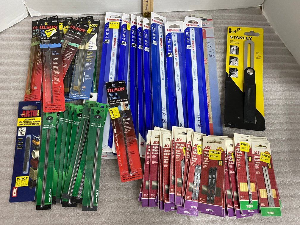 Hacksaw bits, jigsaw blades, music wire