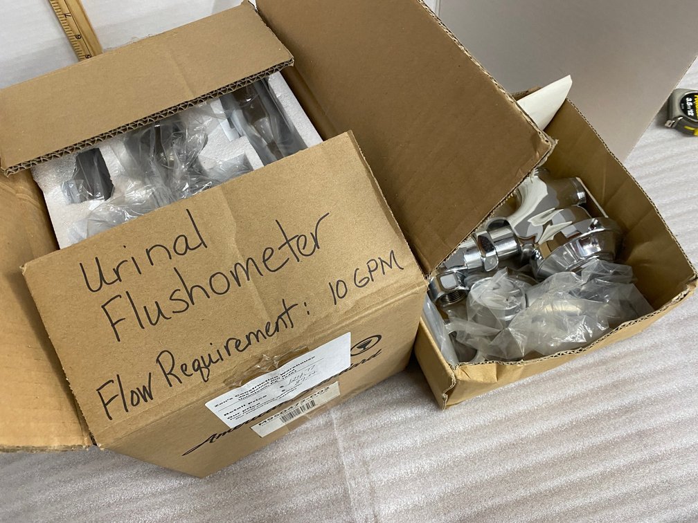 Urinal flush-o-meter supplies
