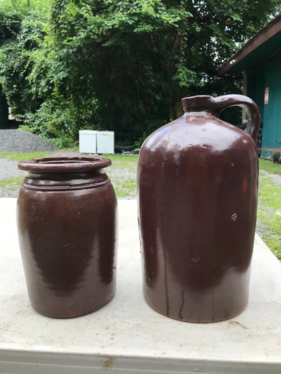 Stoneware Crock and Jug
