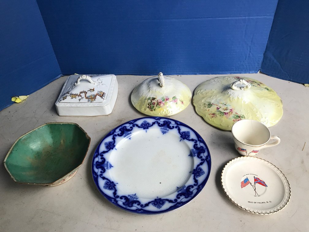 Flo Blue Plate, Misc. China, Etc.