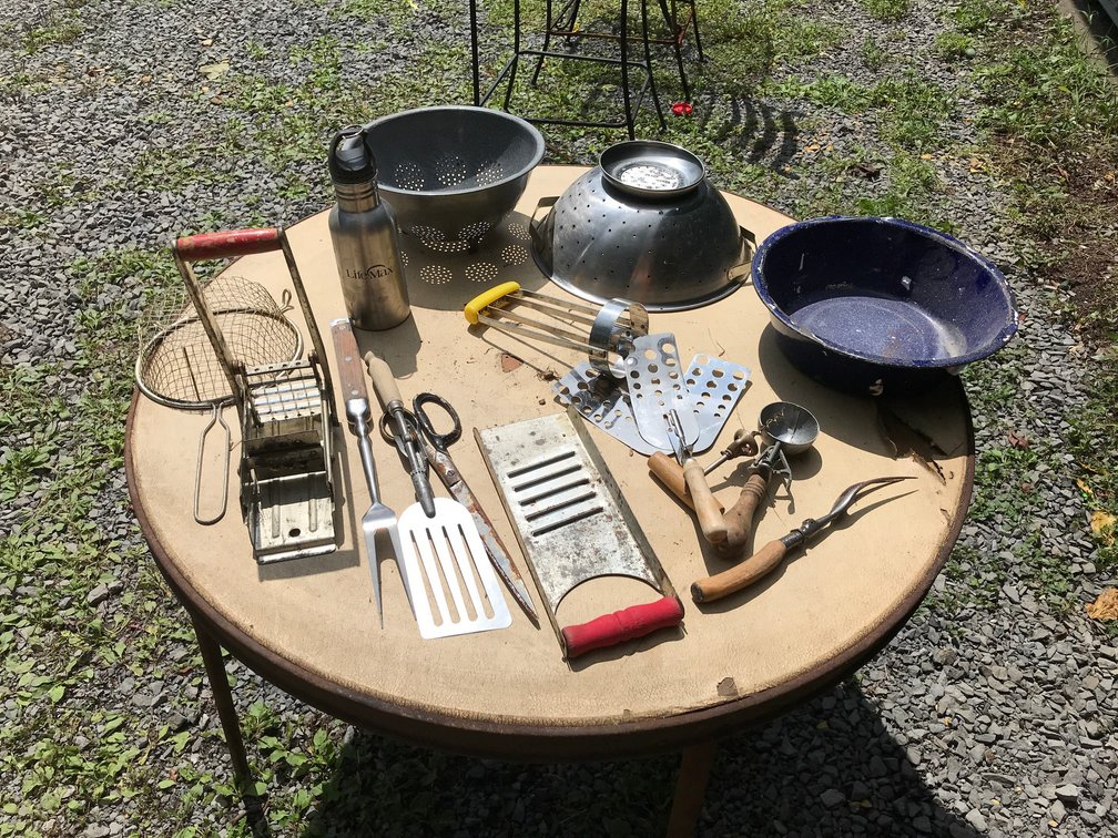 Kitchen Utensils and Enamel ware