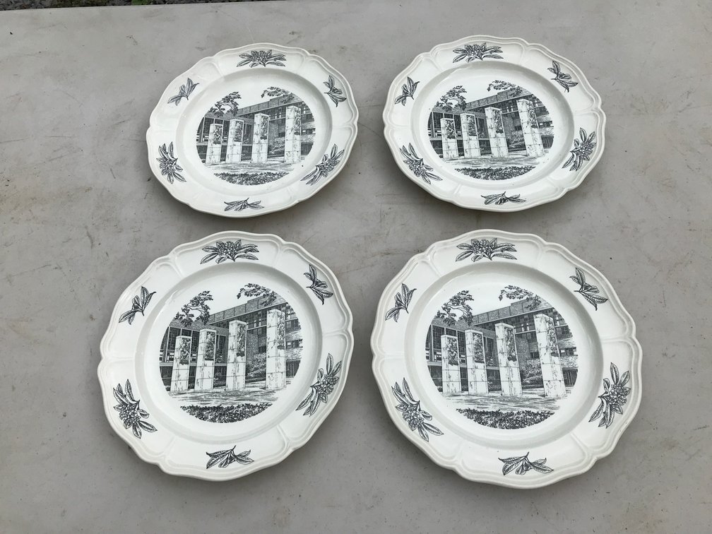 4 Wedgewood Morgantown WVU Plates