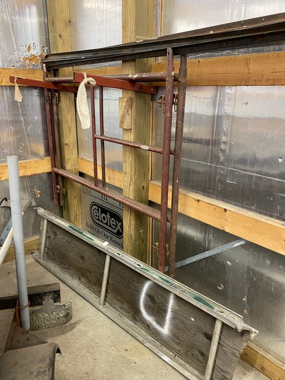 1 Section of Scaffolding with Braces, Werner Aluminum Plank