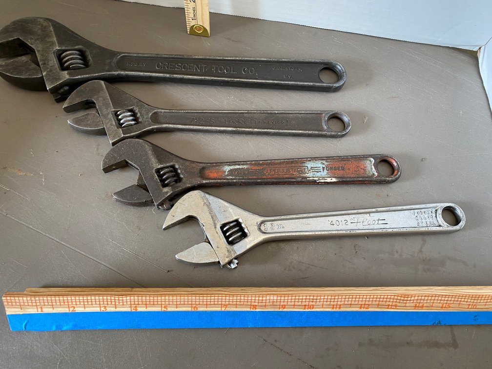 Crescent Wrenches 1- 15 Inch, 3- 12 Inches