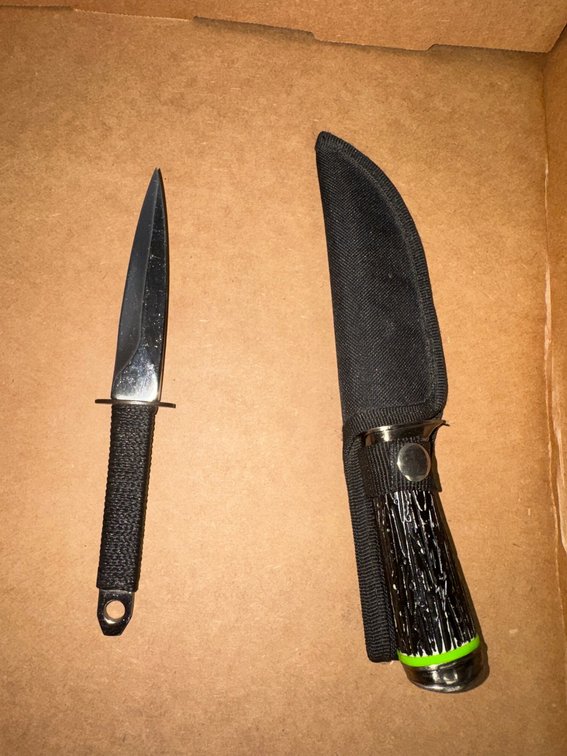 Boot knife, hunting knife with sheath