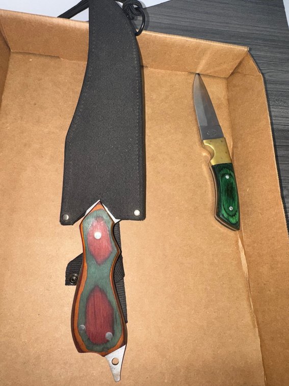 Frost Cutlery knife and Fantasy Hunting knife with sheath