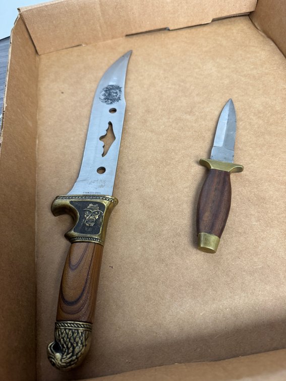 2 Decorative commemorative Bali-style knives