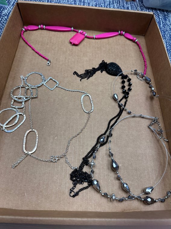metal and beaded necklaces