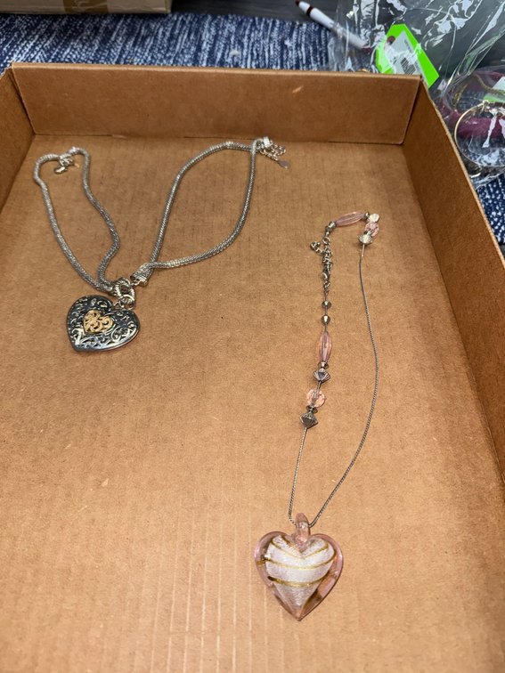 Necklaces with heart pendants