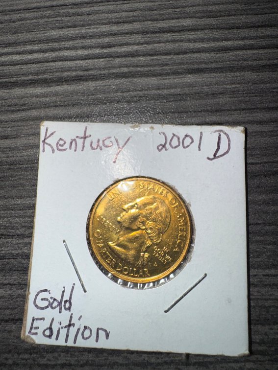 2001 Kentucky gold edition state quarter