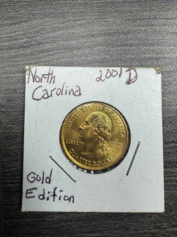 2001 North Carolina gold edition state quarter