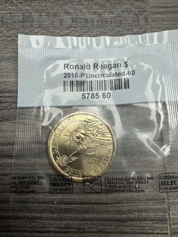 2016-P Ronald Reagan presidential dollar