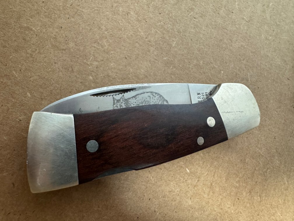 Lynx cat western USA 532 wildlife series knife
