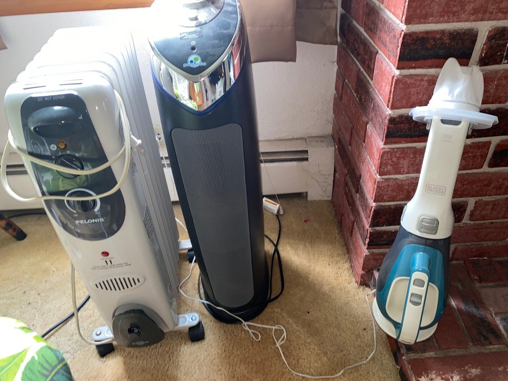 Radient heater, air purifier, little vacuum