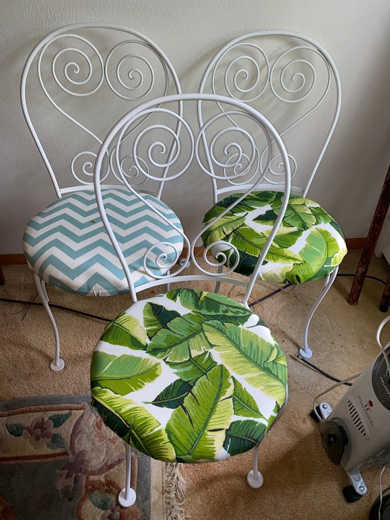 3 Ice cream parlor chairs