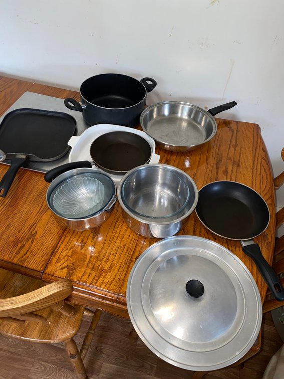 Assortment of pots and cookware