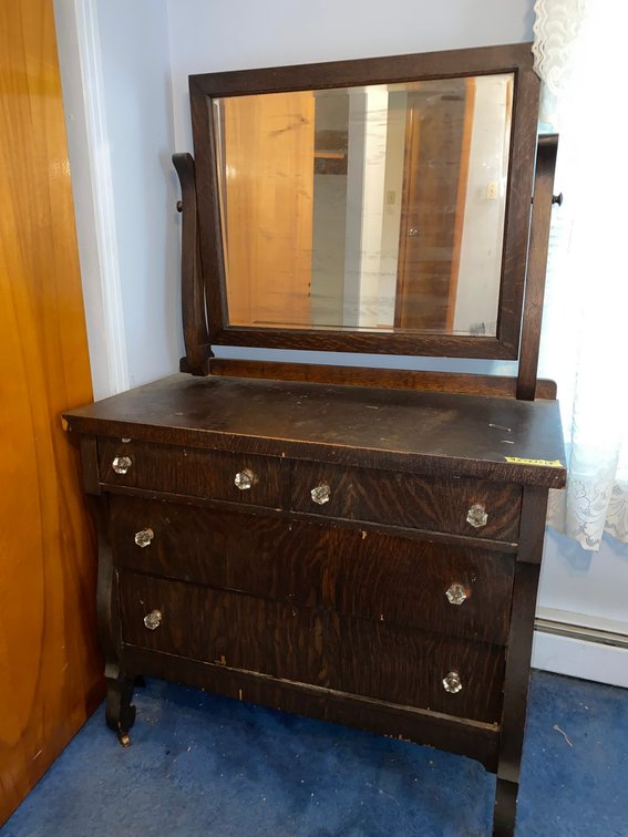 Old dresser and mirror