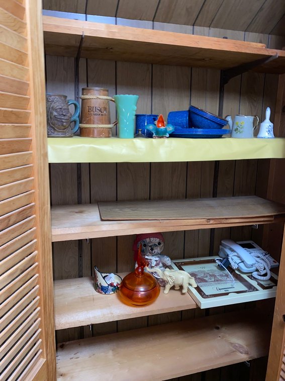 Contents of shelves