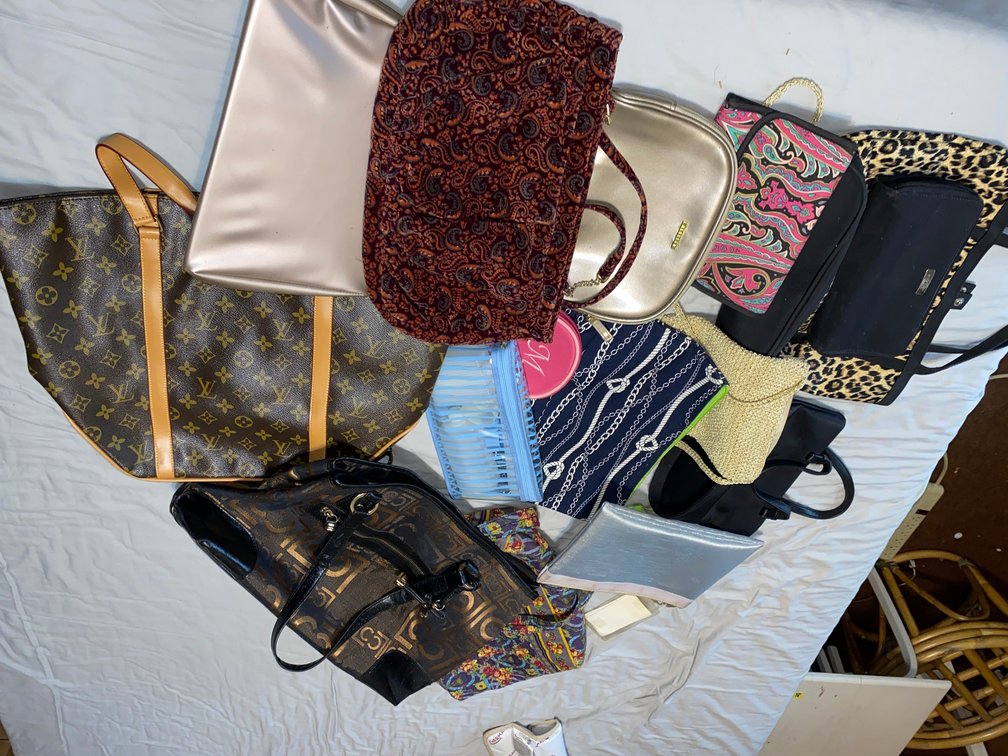 Assortment of ladies handbags