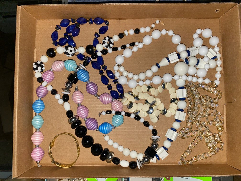 Box of costume jewelry