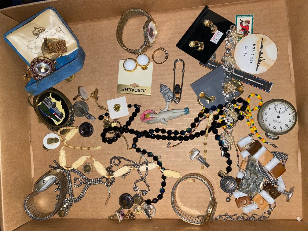 Flat with watches and assorted costume jewelry