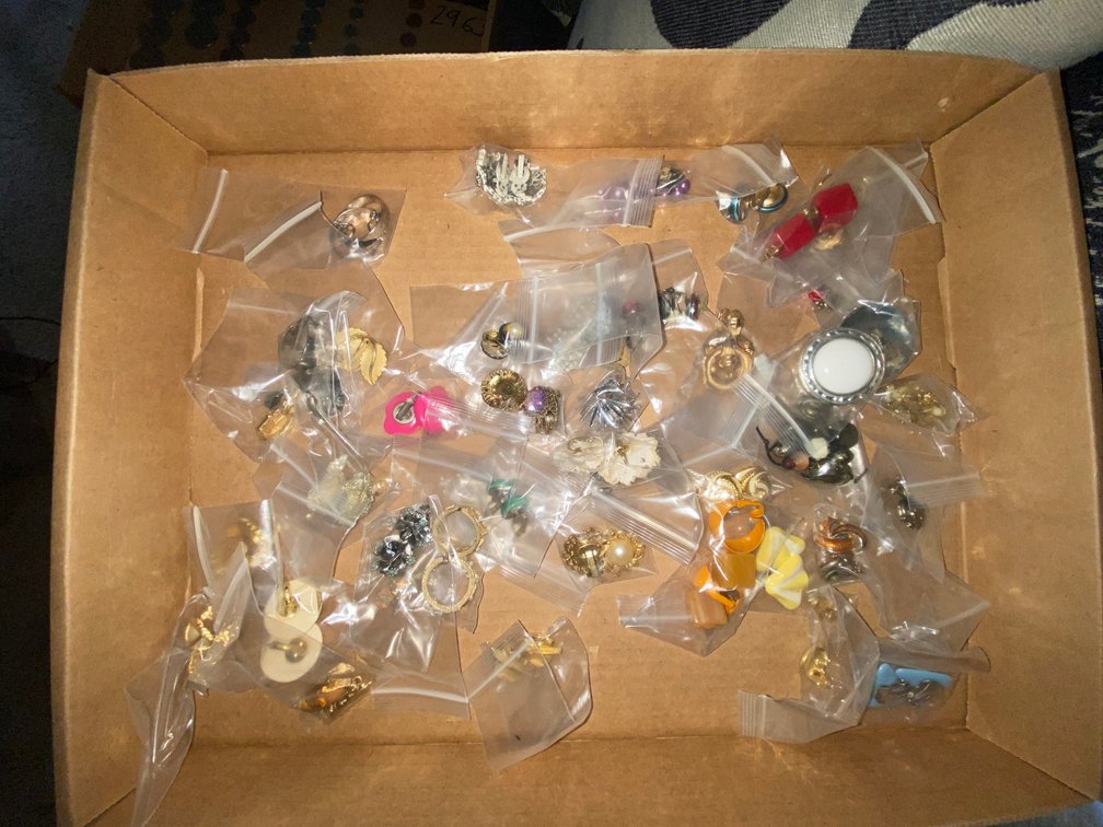 Small flat of costume jewelry