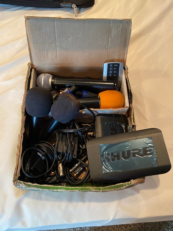 Microphones, wireless receivers