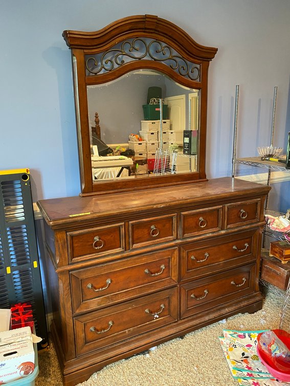 Dresser with mirror