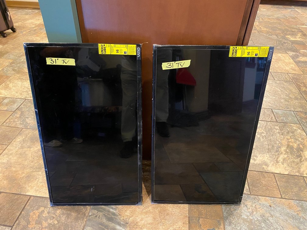Two 31" Visio flat screen TV's