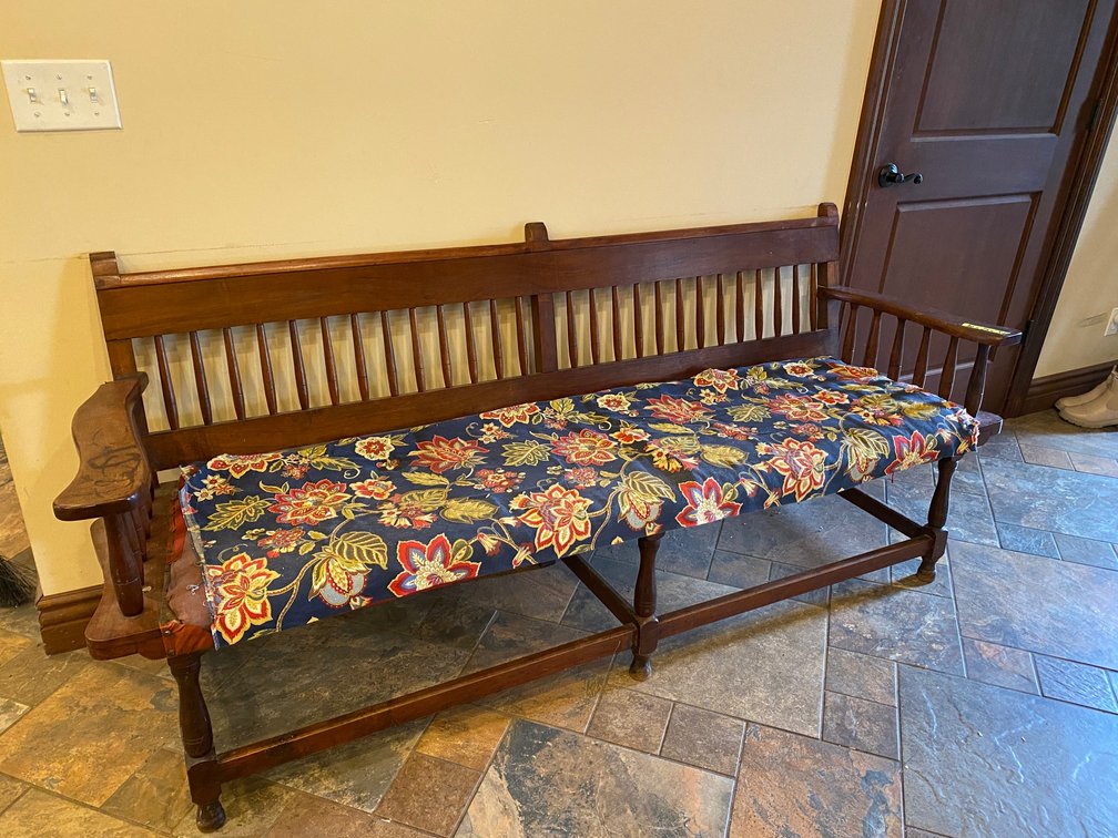 Wooden bench seat