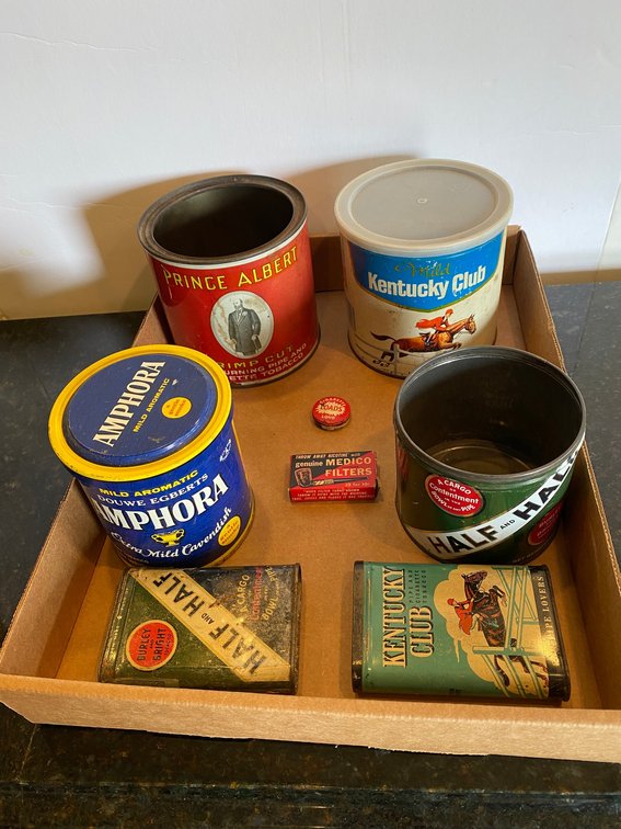 Vintage tobacco tins
