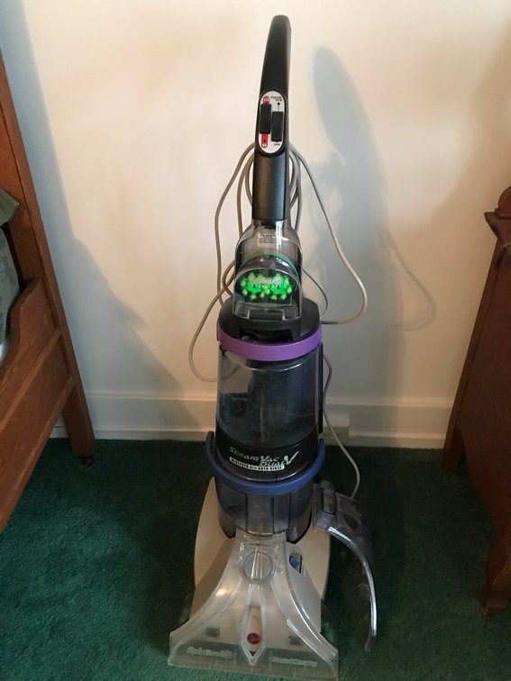 Steam vac floor scrubber