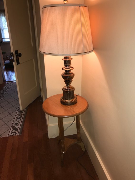 End table with lamp