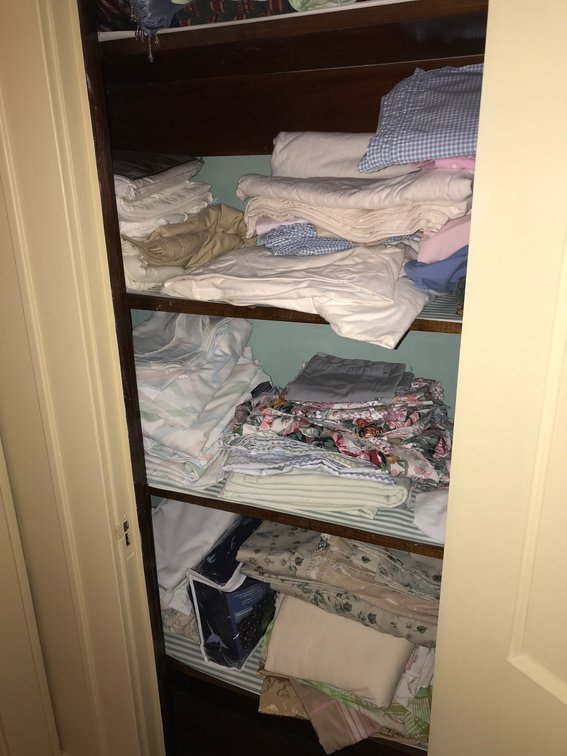 Contents of hall closet