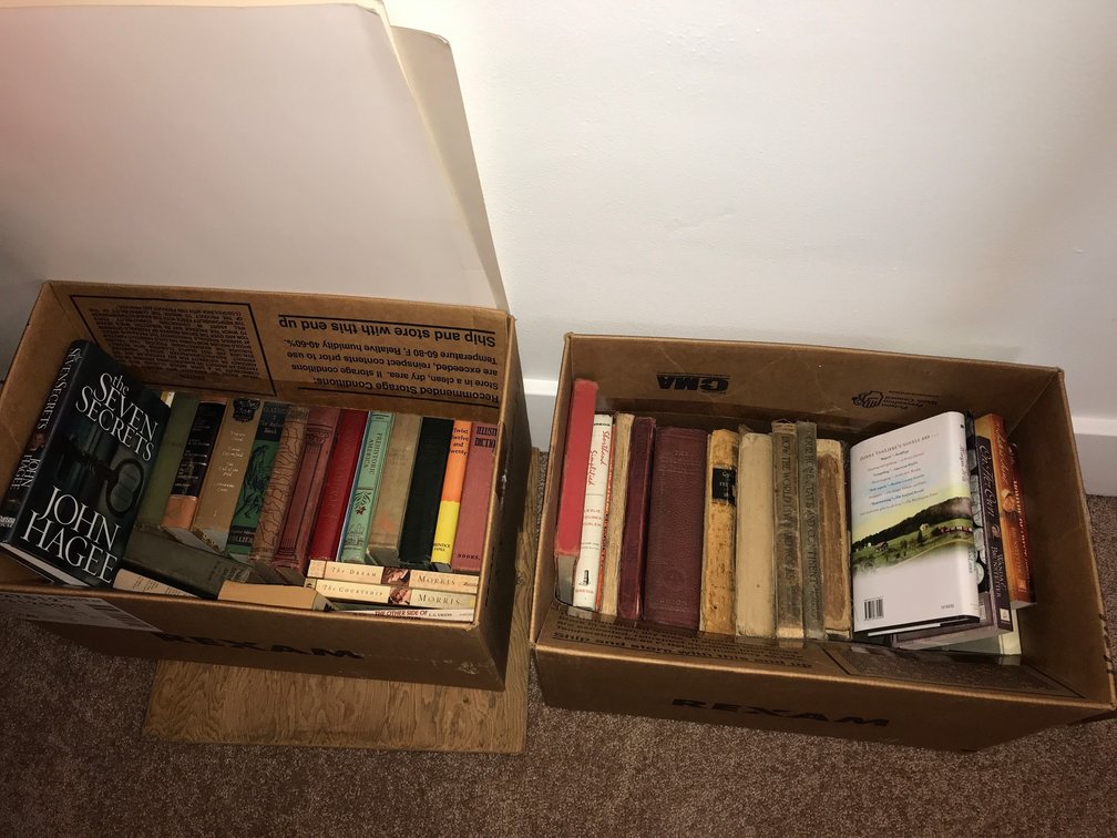 2 Boxes of books
