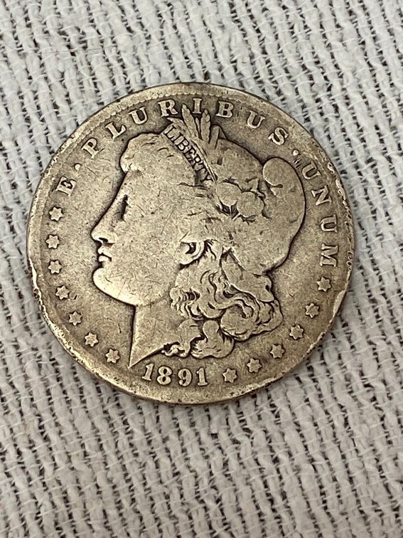 1891 O Morgan Silver Dollar