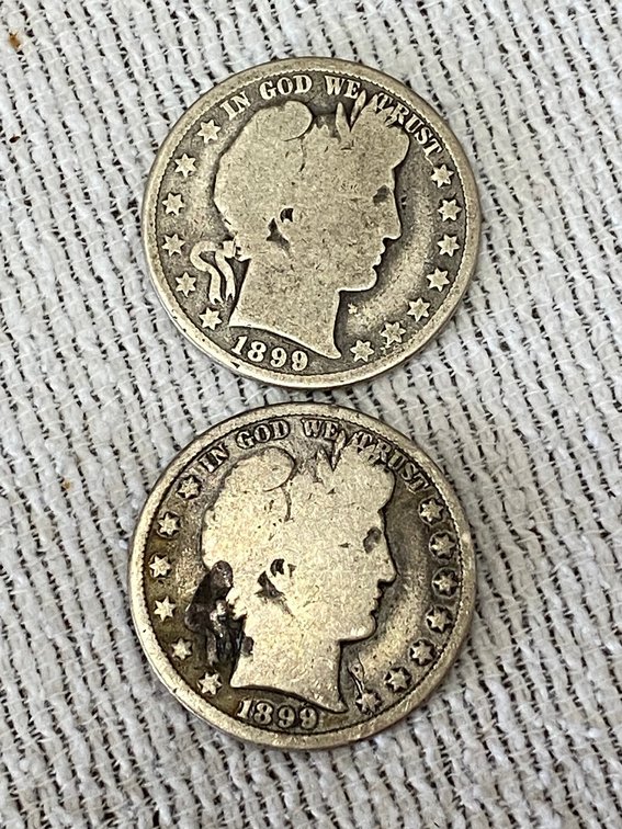 2-1899 Barber Half Dollars
