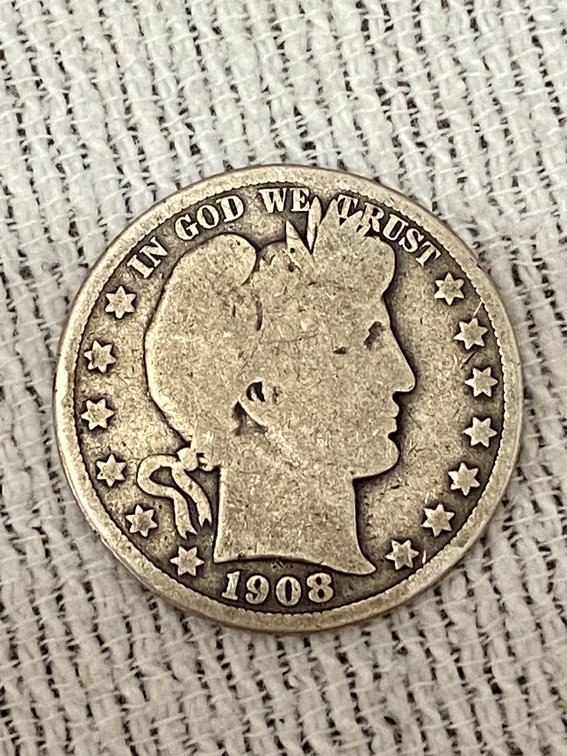 1908 Barber half Dollar