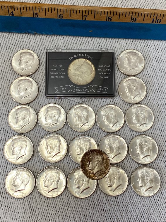 21-1964 Kennedy Half Dollars