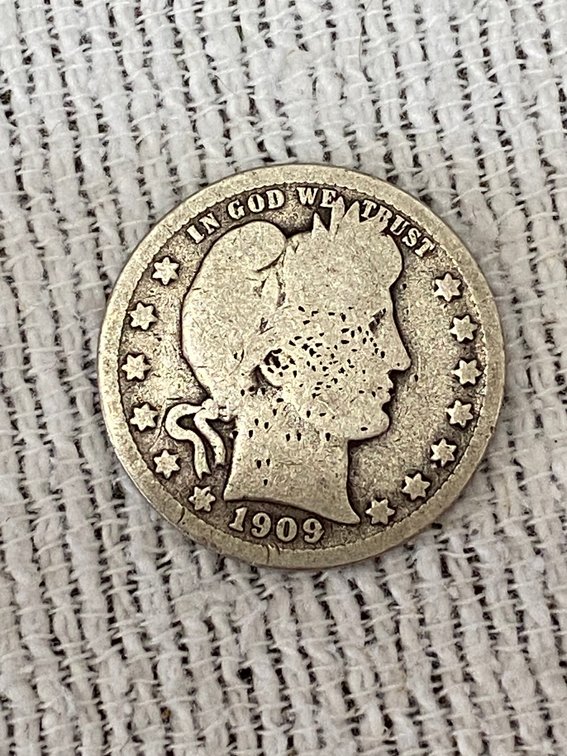 1909 O Barber Quarter