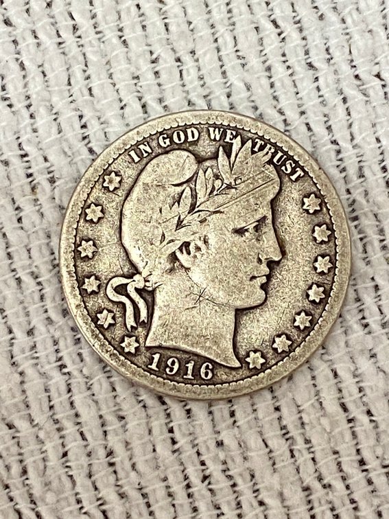 1916 D Barber Quarter