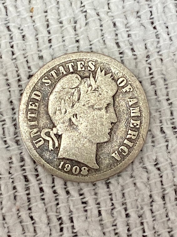1908 Barber Dime