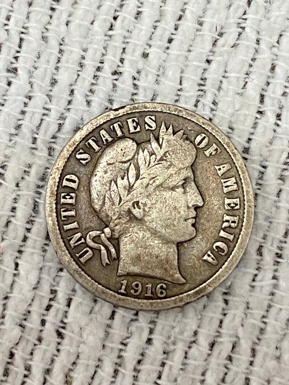 1916 Barber Dime