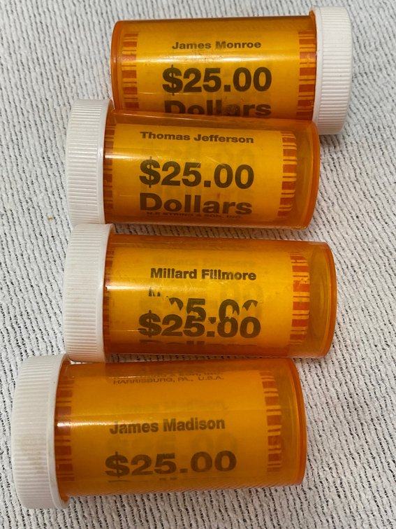 4 Sealed Rolls of Presidential Dollars