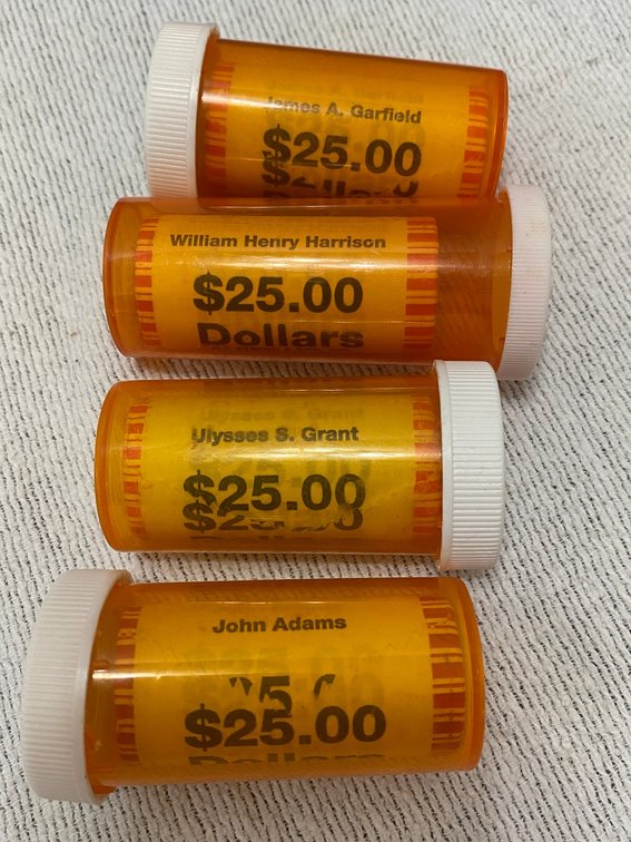 4-Sealed Rolls of Presidential Dollars