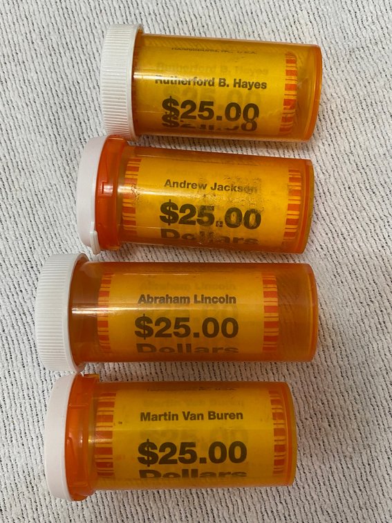 4-Sealed Rolls of Presidential Dollars