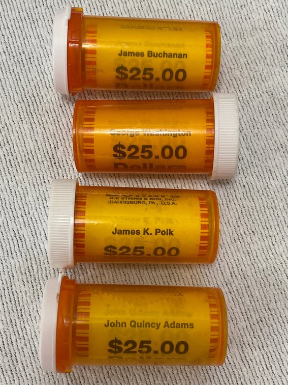Sealed Rolls of Presidential Dollars
