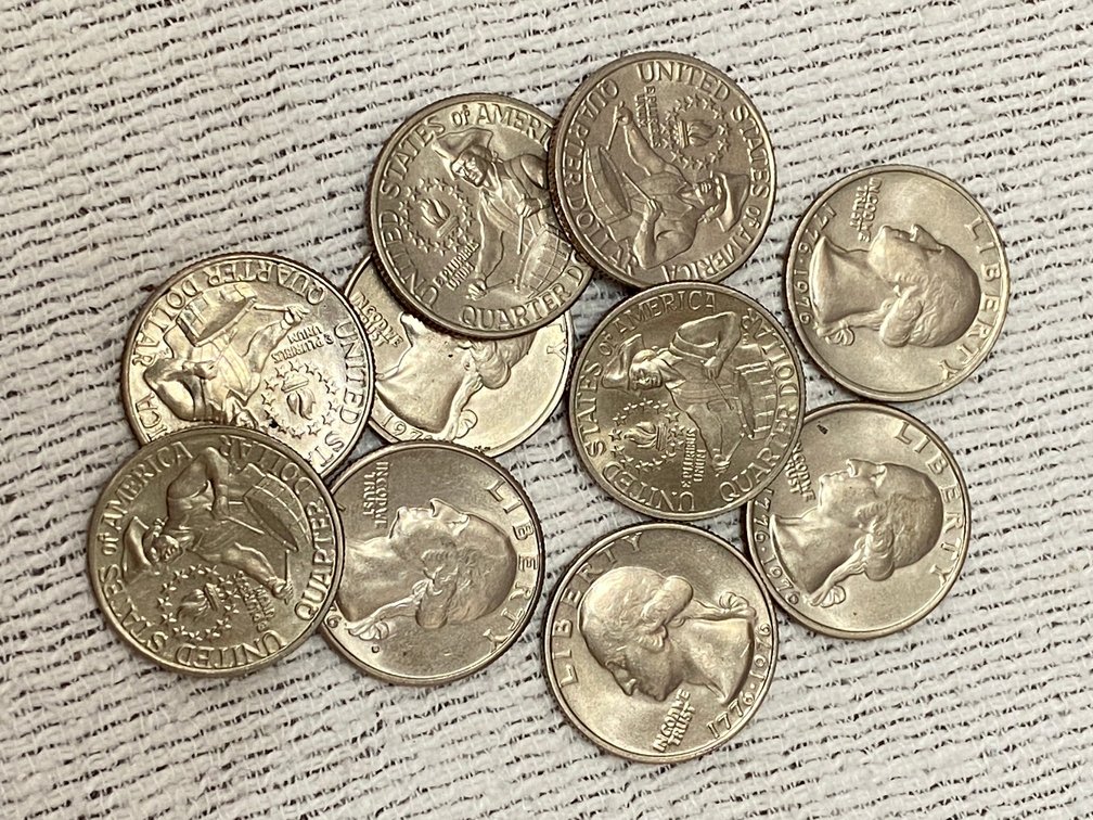 10 Bicentennial Quarters