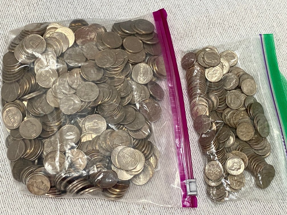 Assortment of Nickels and Dimes